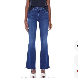 MOTHER -The Weekender Fray- size 32, high rise- Mid Wash Flare Jeans,